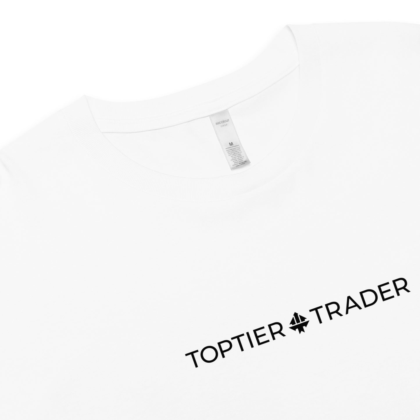 TopTier Trader Premium White crop top